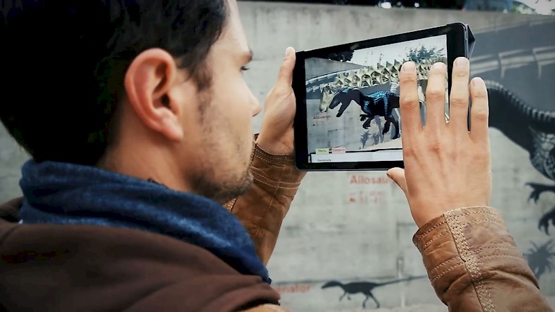 Augmented Reality an der Fundstelle Dinotec in Porrentruy. Bild: ikonaut.ch