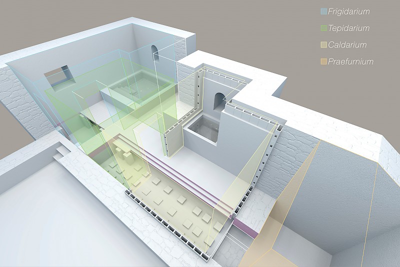 Rekonstruktion eines römischen Bads, 3D-Visualisierung, Oliver Demuth