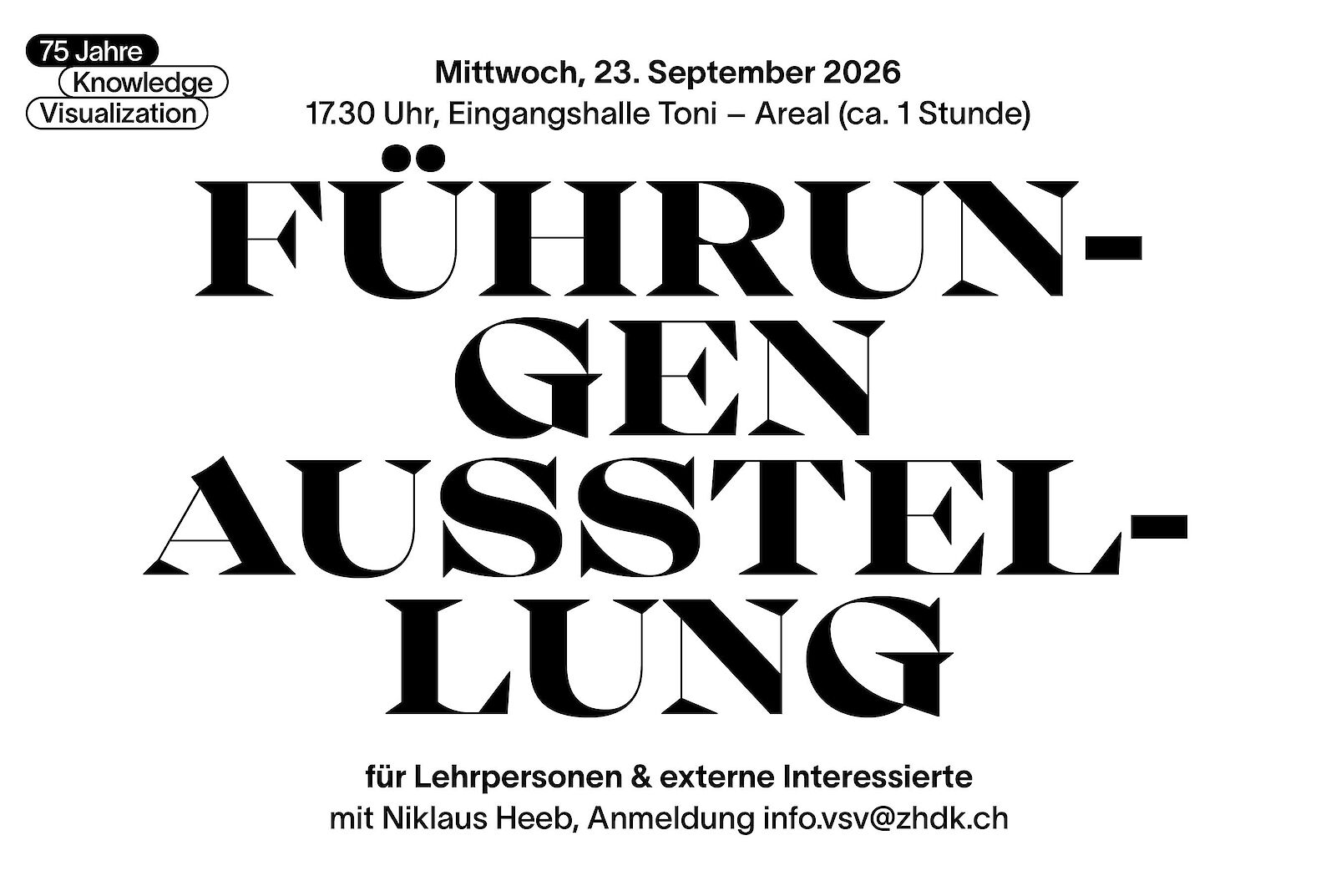 Führungen Jubiläumsausstellung – 75 Jahre Knowledge Visualization
