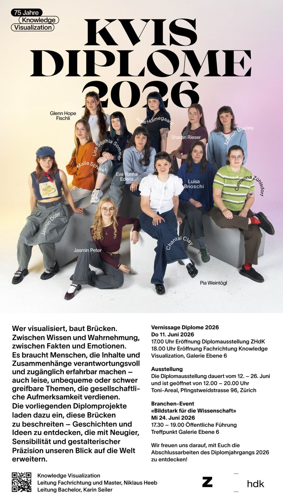 SAVE THE DATE – Vernissage Diplome 2026, 11. Juni 2026