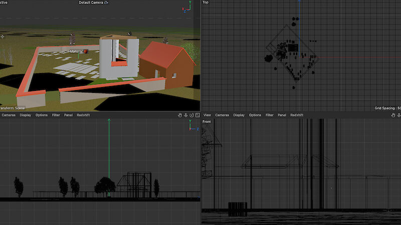 3D Modellierung einer Richtstätte.