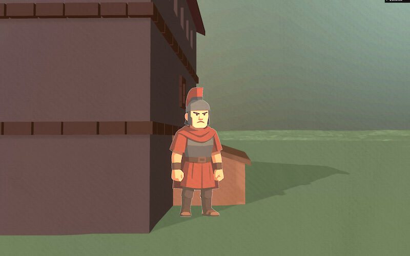 Experiment zur Darstellung von 2D-Figuren in 3D-Szene. Die Figur ist KI-generiert.