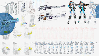 Der gestalterische Prozess vom Referenzbild, zur Skizze bis zur fertigen Vektorgrafik in 3 Schritten.
