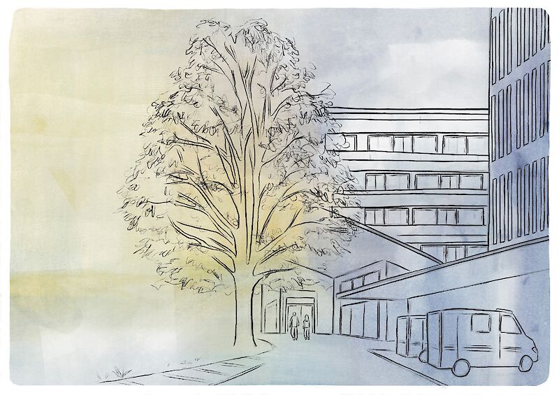 Das Kinderspital. Der tägliche Weg ins Krankenhaus wird für die Eltern zur Routine.