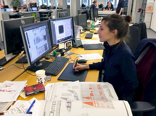 Zu Besuch bei Elisa Forster in der Infografikabteilung der NZZ am Sonntag