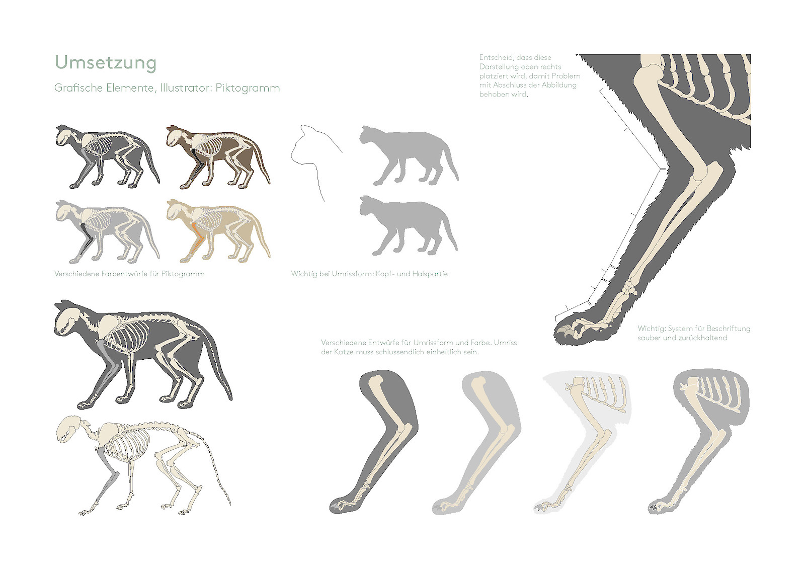 Variantenbildung, Entwürfe aus dem Arbeitsprozess, 2018