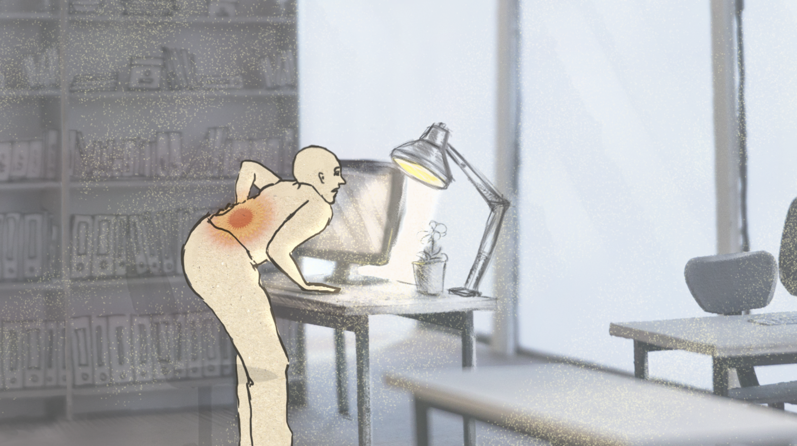 Ein Bürotag wie jeder andere, der Feierabend ruft – und dann fährt es ins Kreuz. Warum, es ist doch gar nichts besonderes passiert? Im Animationsfilm werden die Hintergründe erklärt und erste Tipps gegeben, wie man in Zukunft dem Feierabend entspannter entgegensehen kann.