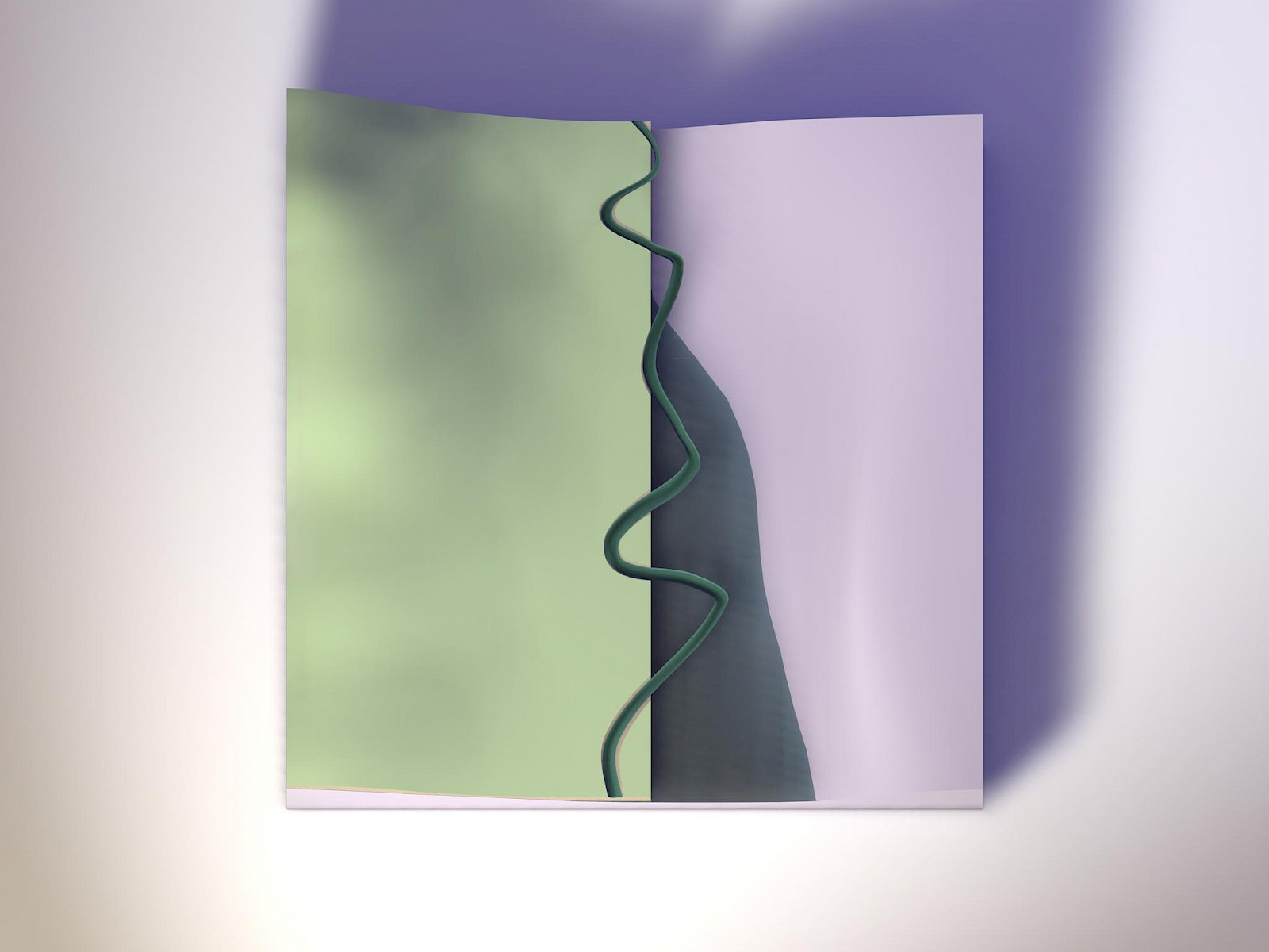 Landschaftsmodell mit Fluss und Grundwasser