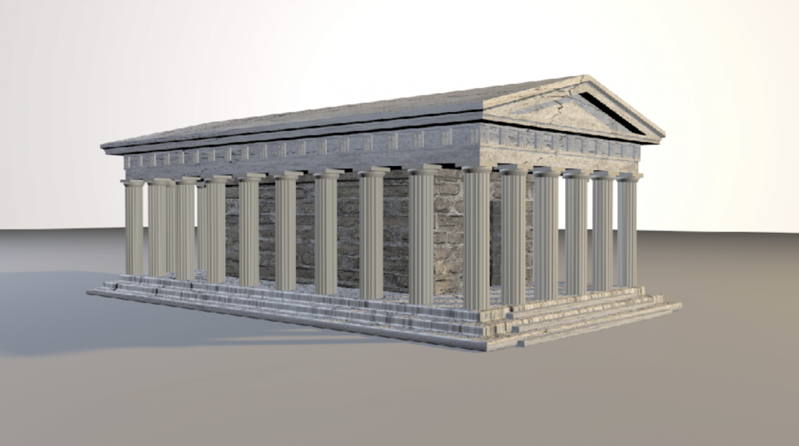 Rekonstruktion des Theseustempels. Bild: Rahel Kern