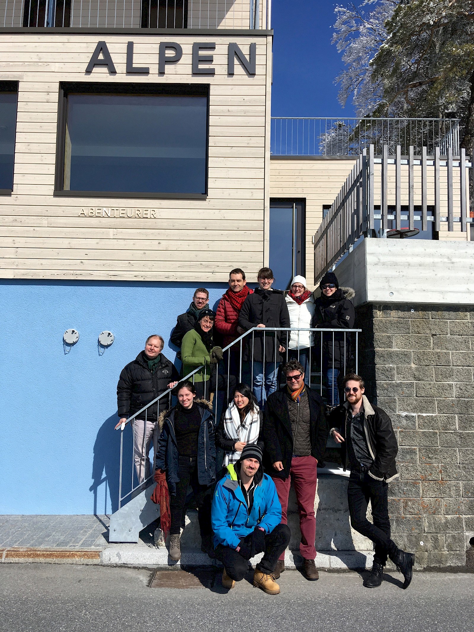 Die Gruppe von Erkenntnis-Visualsierung bei der Klausur am Alpenhof.