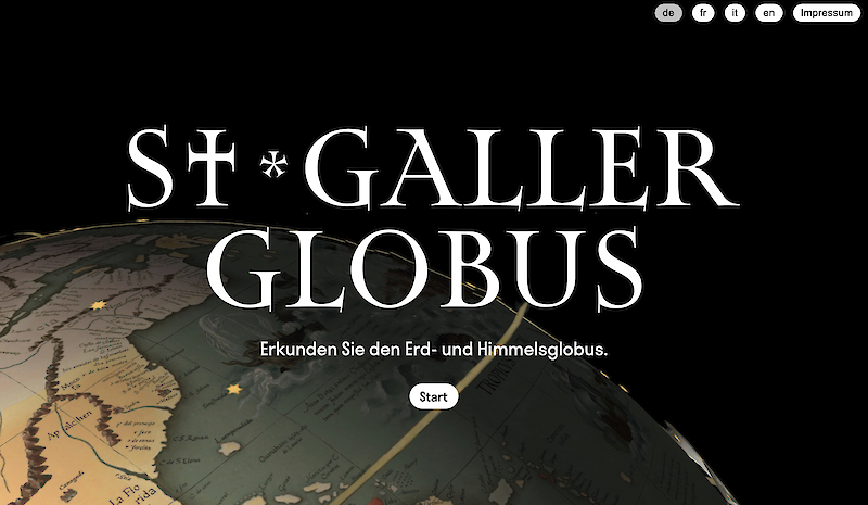 St. Galler Globus – ein historisches Objekt interaktiv zugänglich gemacht.