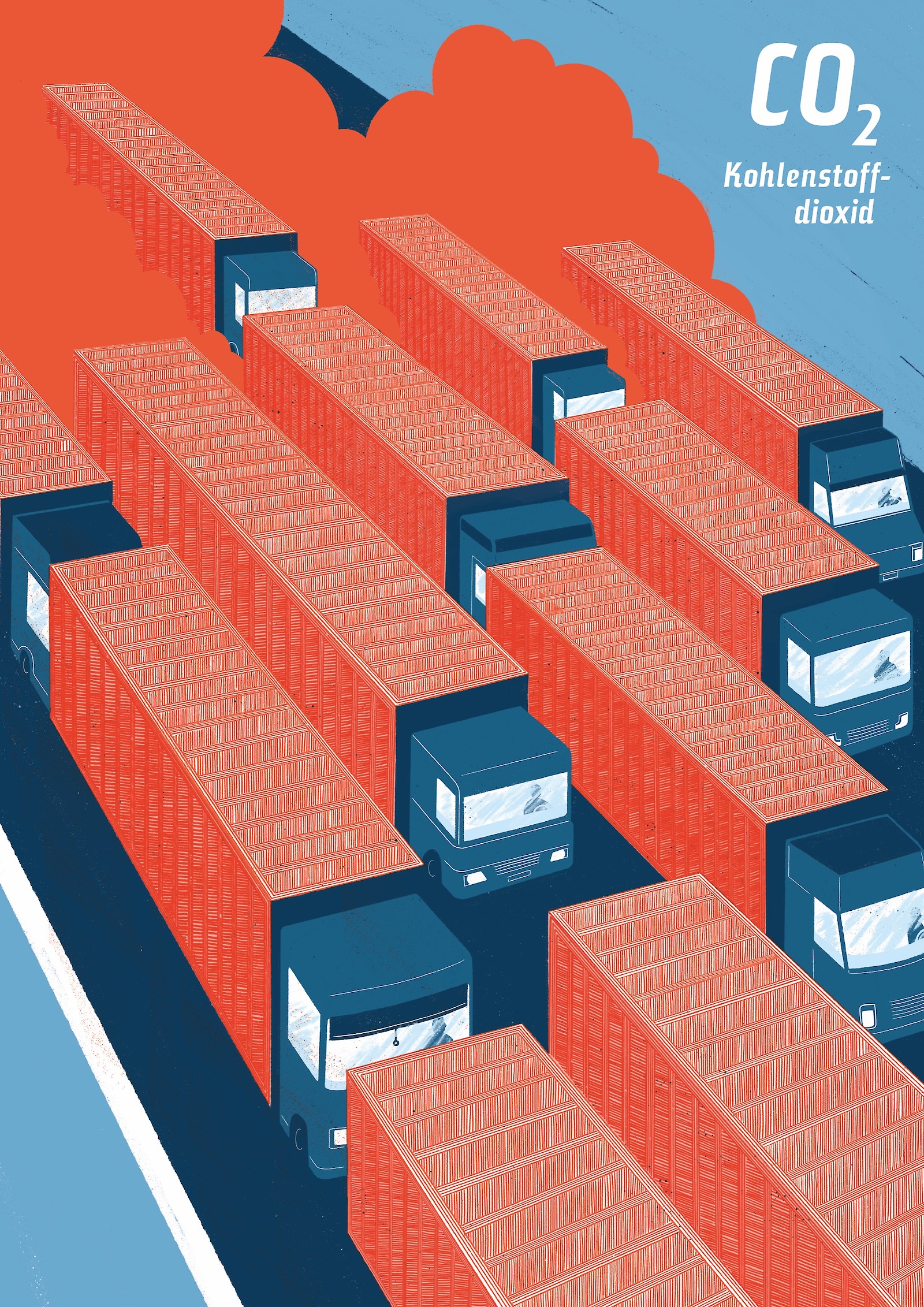 Kohlenstoffdioxid (CO₂) Plakat zu Kohlenstoffdioxid. Sieben Plakate schaffen für Lernende der Sekundarstufe eine visuelle Eselsbrücke zum Thema Luftverschmutzung.