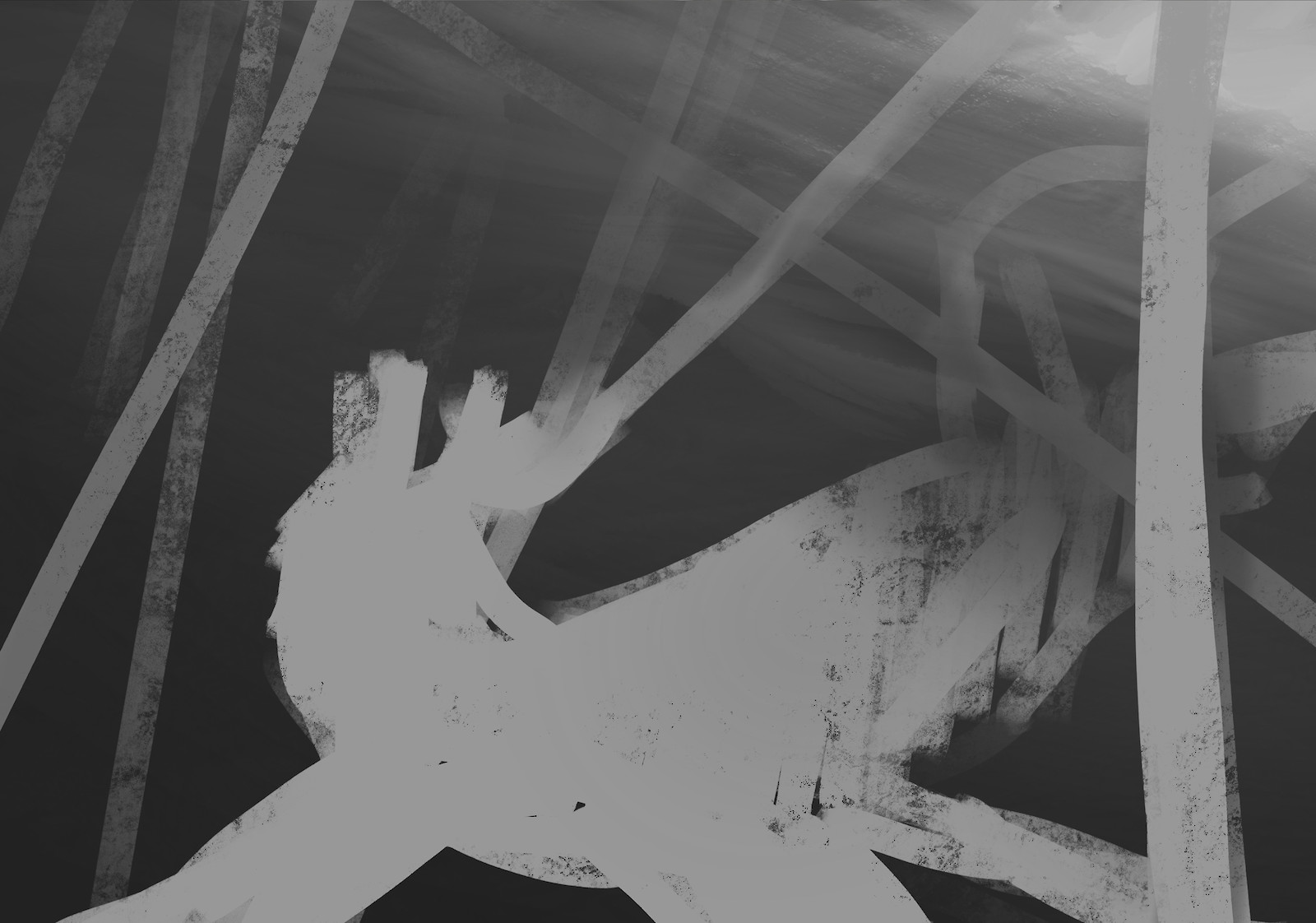 Der Albatros, Entwurfsprozess: Während des Prozesses wird erprobt, wie gross und in welcher Köperhaltung der Vogel dargestellt werden soll, um seine Hilflosigkeit am besten auszudrücken.