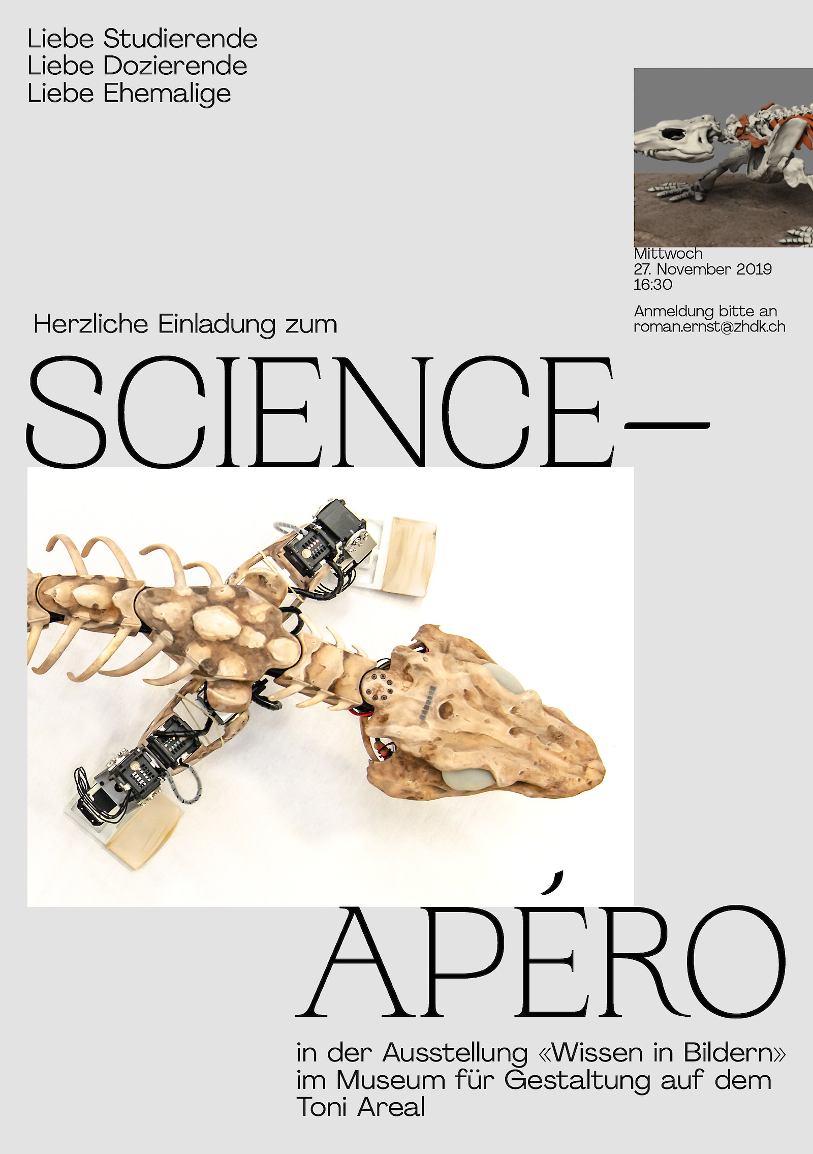 Science-Apéro im Museum für Gestaltung