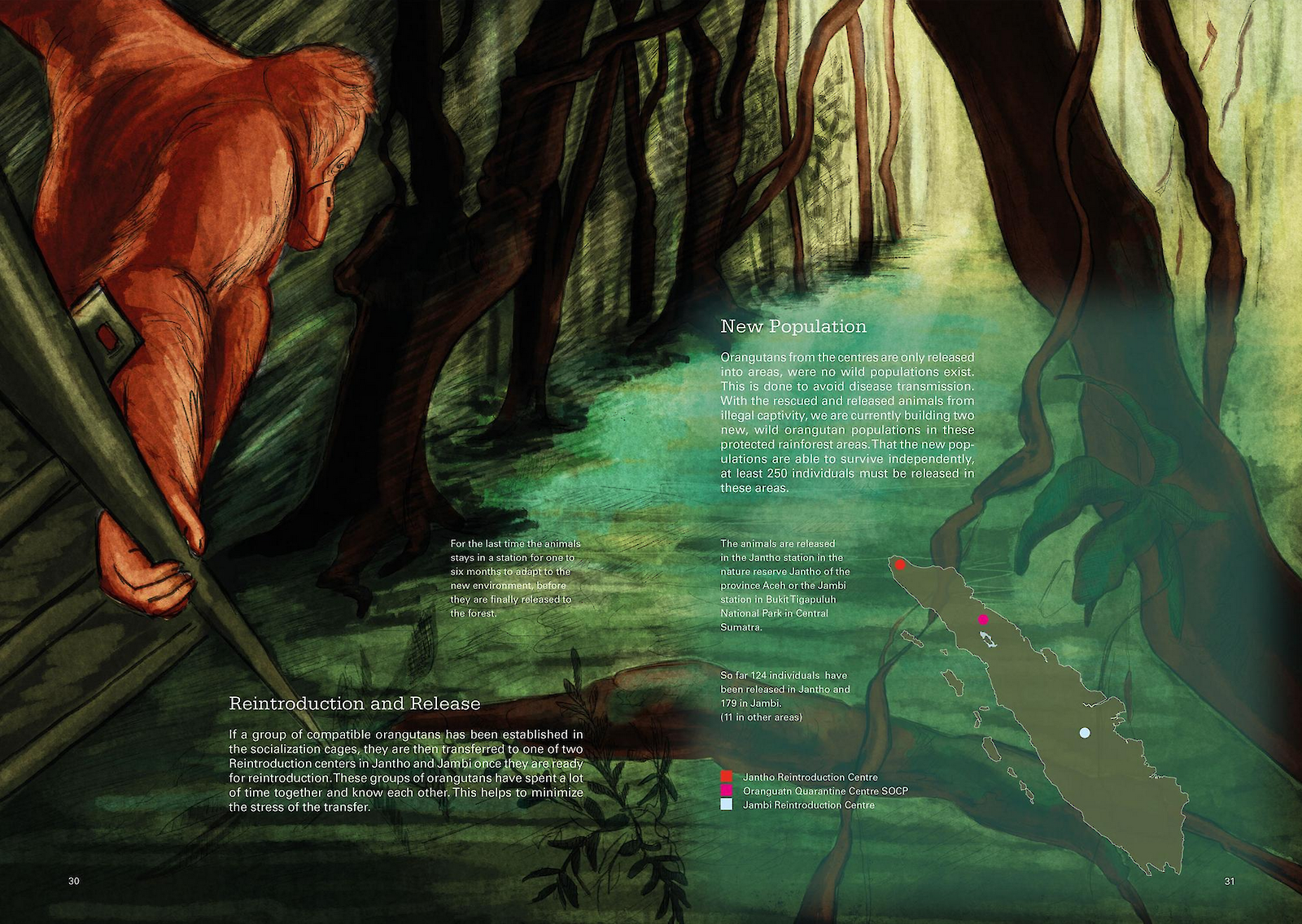 Doppelseite in der Broschüre.