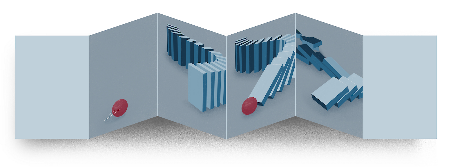 Leporello zur Furchtnetzwerk - Metapher.