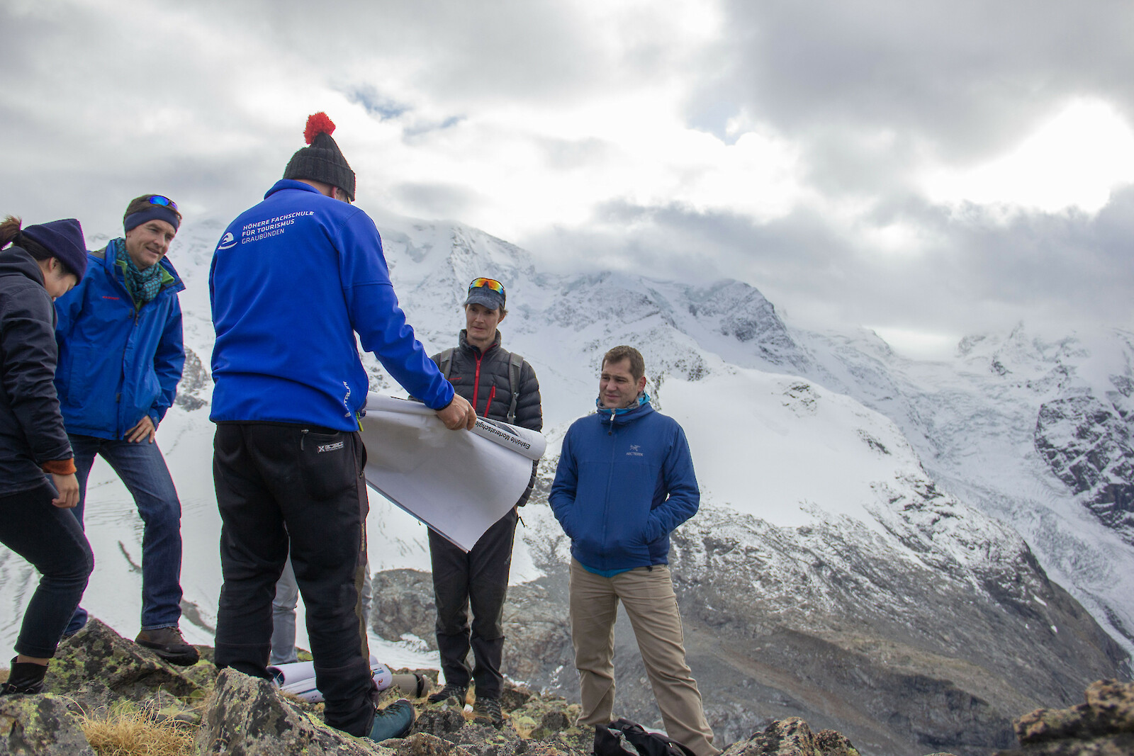 Team-Ausflug auf den Morteratschgletscher