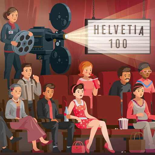 Ausschnitt «Um 1960» mit klassischen Filmrollen, © Die Post