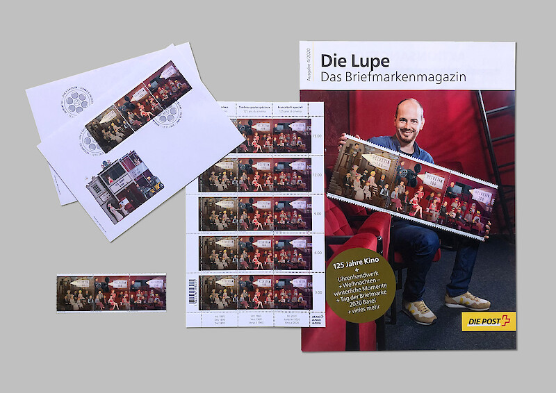 Ersttagsumschlag, Marke und Magazin «Die Lupe» Ausgabe 4/2020, © Die Post