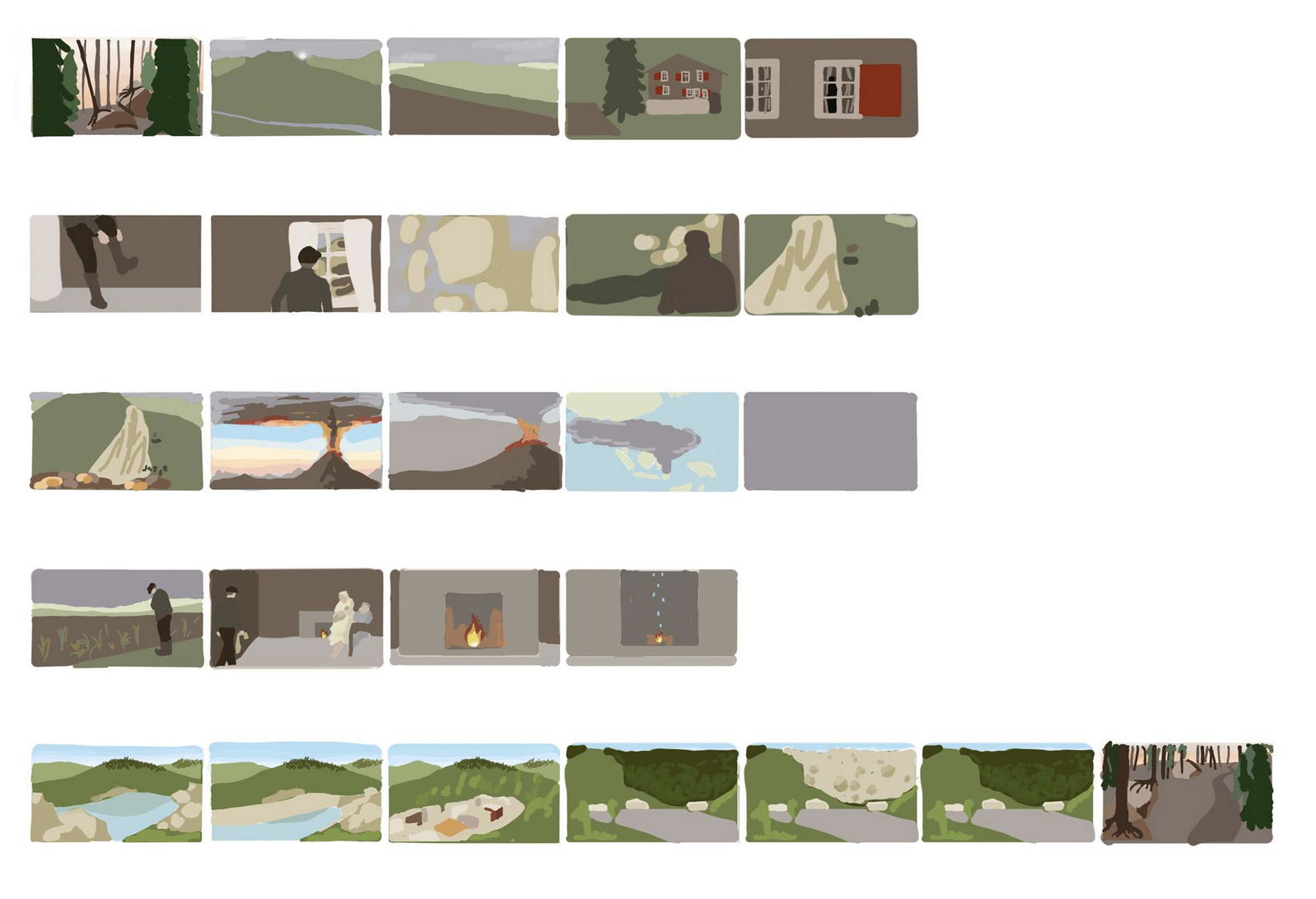 Koloriertes Storyboard