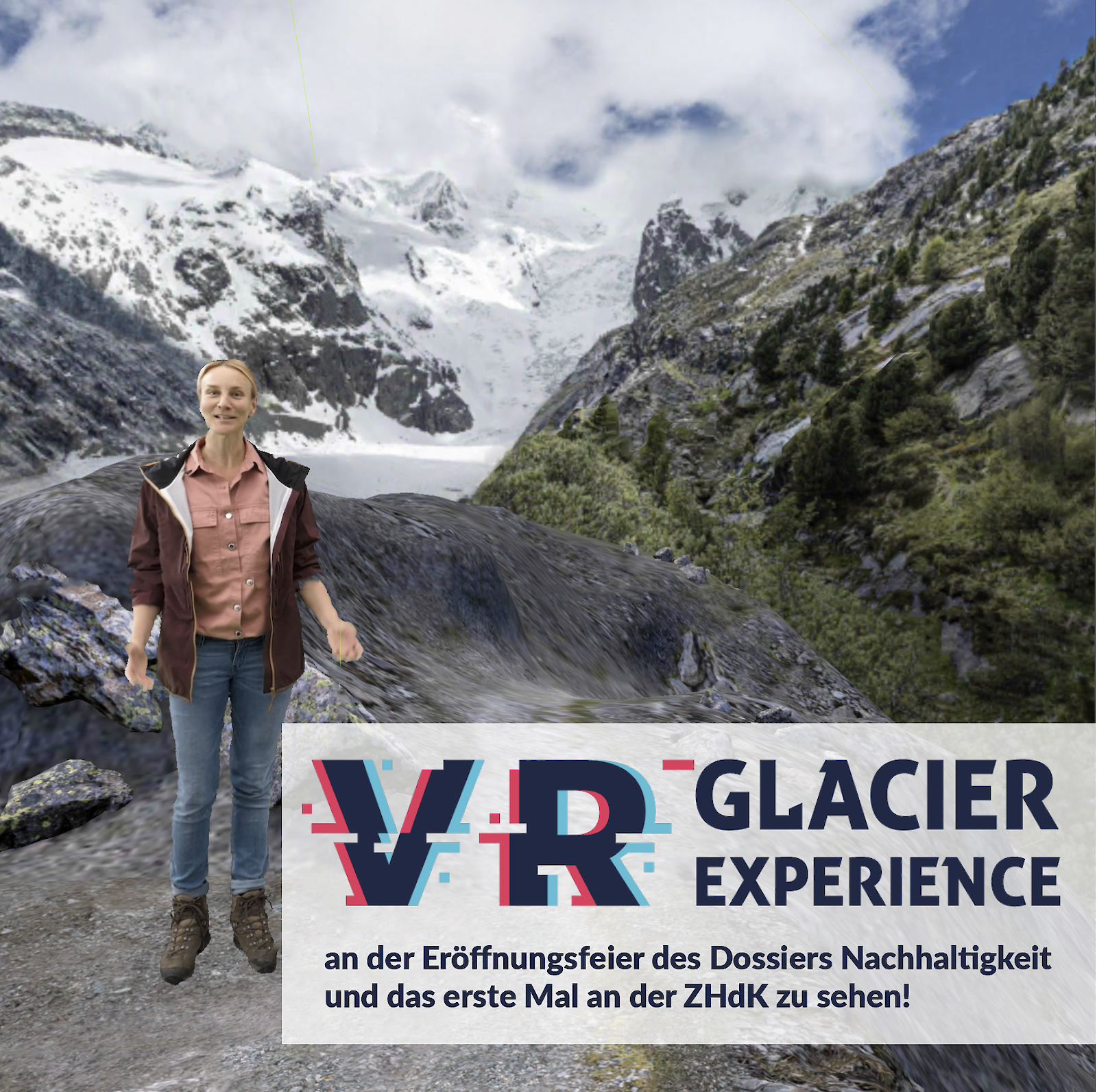 VR Glacier Experience an der Eröffnungsfeier des Dossiers Nachhaltigkeit ZHdK