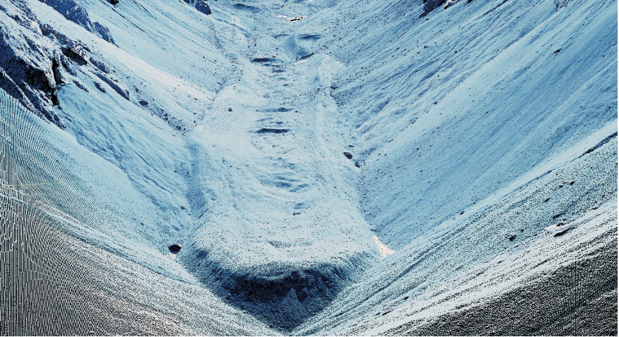 Blockgletscher Punktwolken-Modelldarstellung, Schweizerischer Nationalpark SNP, S. Imfeld