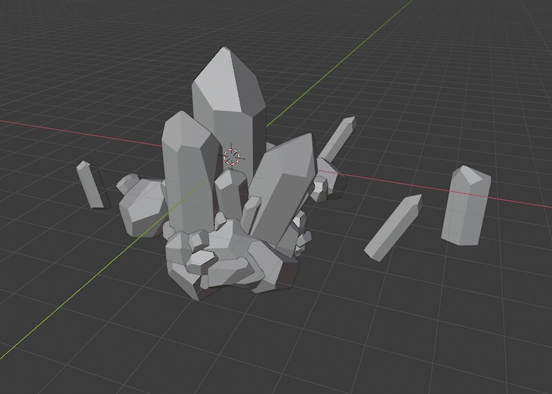 Einblicke in die Gestaltung der 3D Modelle, erstellt im Programm Blender.