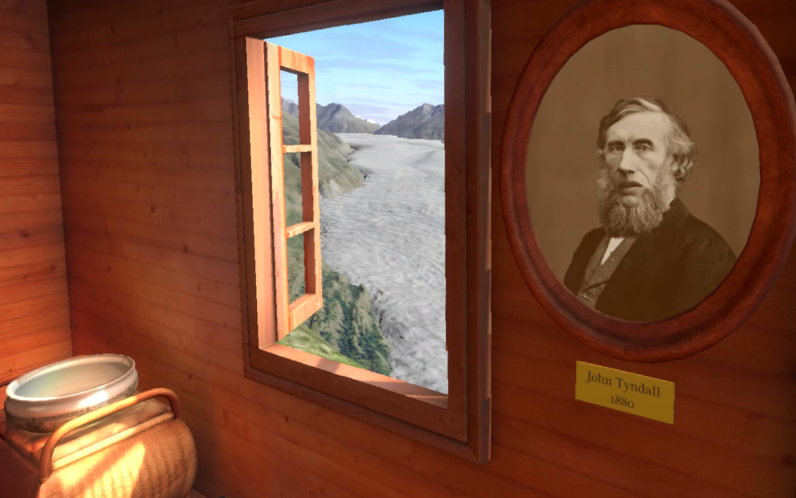 Ausschnitt au der «Expedition 2 Grad»: Die Sicht von der Bettmeralp auf den Grossen Aletschgletscher.