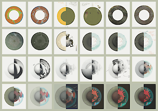 Ausschnitt aus der Entwurfsreihe die Projektion, Licht, Schatten, Textur und Schnitt untersucht.