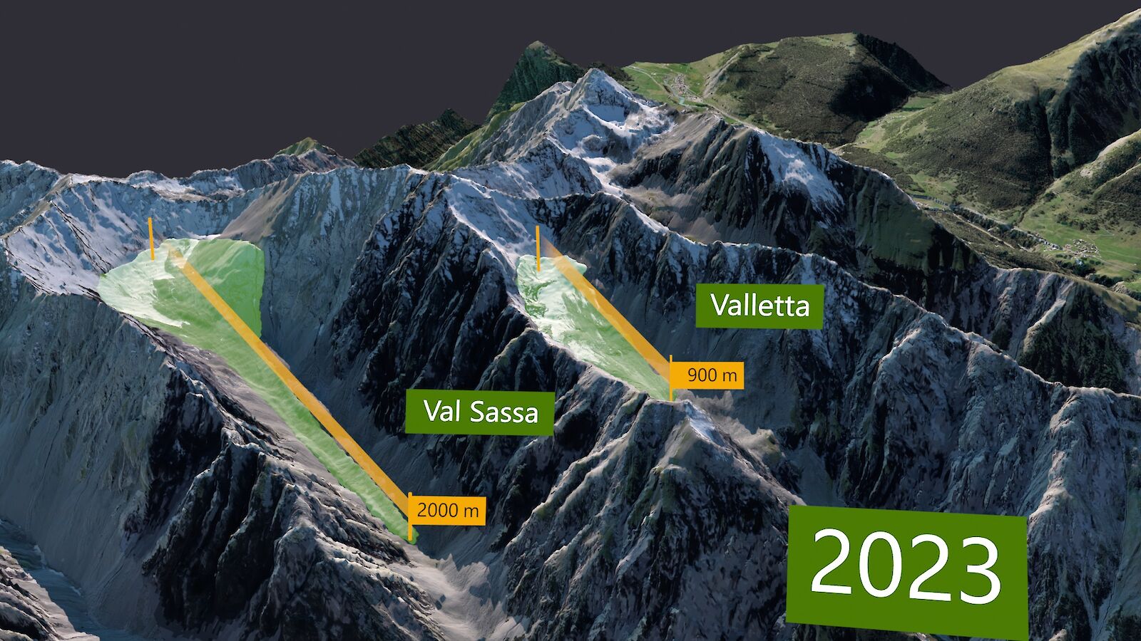 Blockgletscher Val Sassa und Valletta im Vergleich