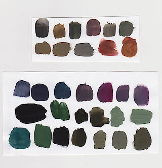 Das Mischen von Farben half dabei ein Farbkonzept für die Animation zu entwickeln.