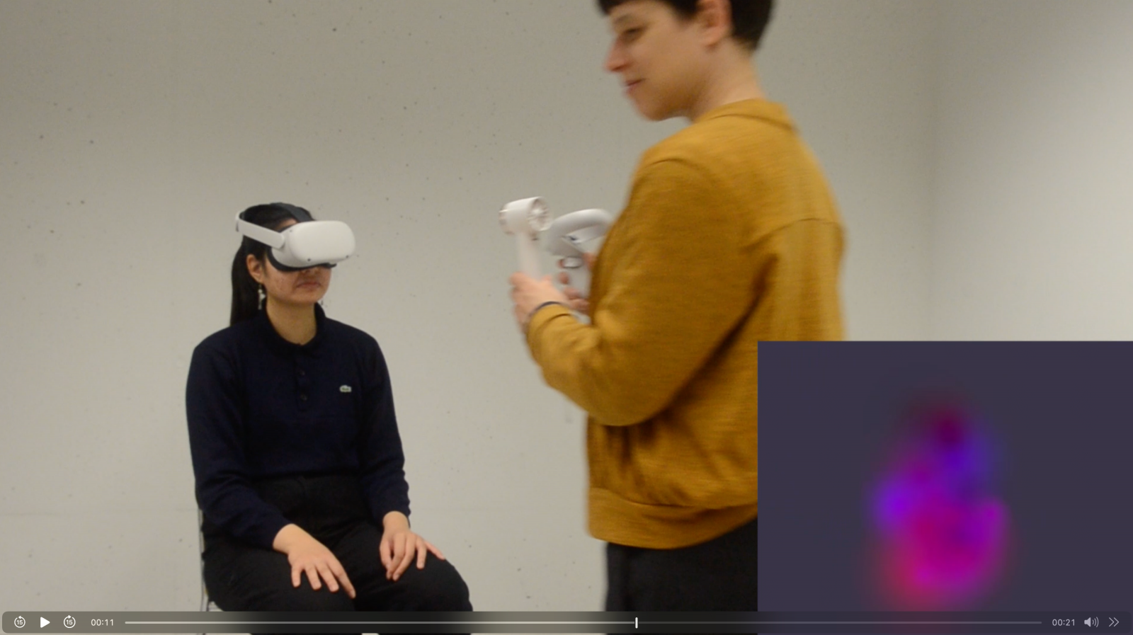 Sinnliche Übersetzung des Luftströmungssinns visuell und mit Ventilator, Forschungsaufbau gefördert durch Junior Research in Design