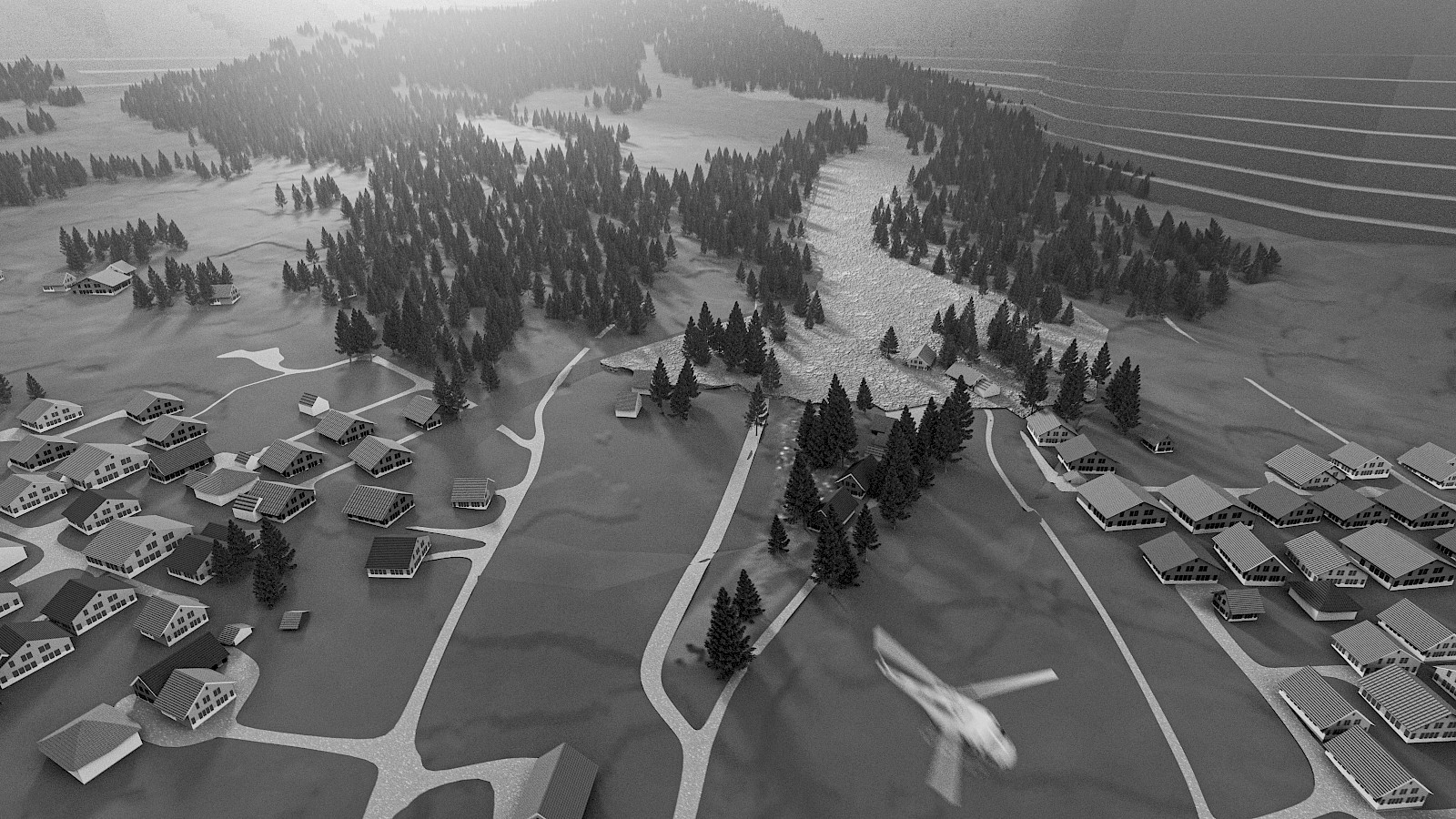 Visualisierung aus dem Projekt «Bergdrama». © ZHdK.