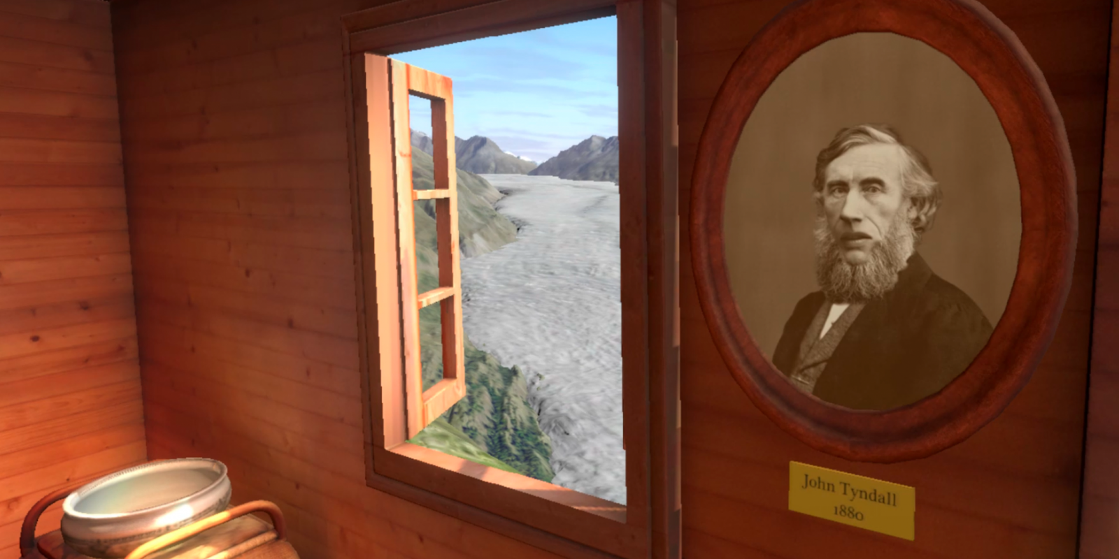 In John Tyndalls Zimmer im Hotel Belalp.