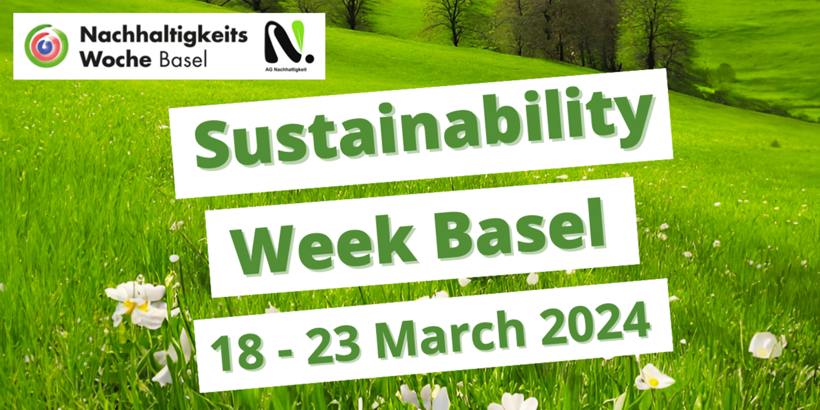 Vom 18. bis 23. März 2024 finden auf dem Campus der Universität Basel Veranstaltungen statt, die das gesamte Spektrum der Nachhaltigkeit abdecken und Dir ermöglichen, Dich fundierter mit dem Thema Nachhaltigkeit auseinanderzusetzen.