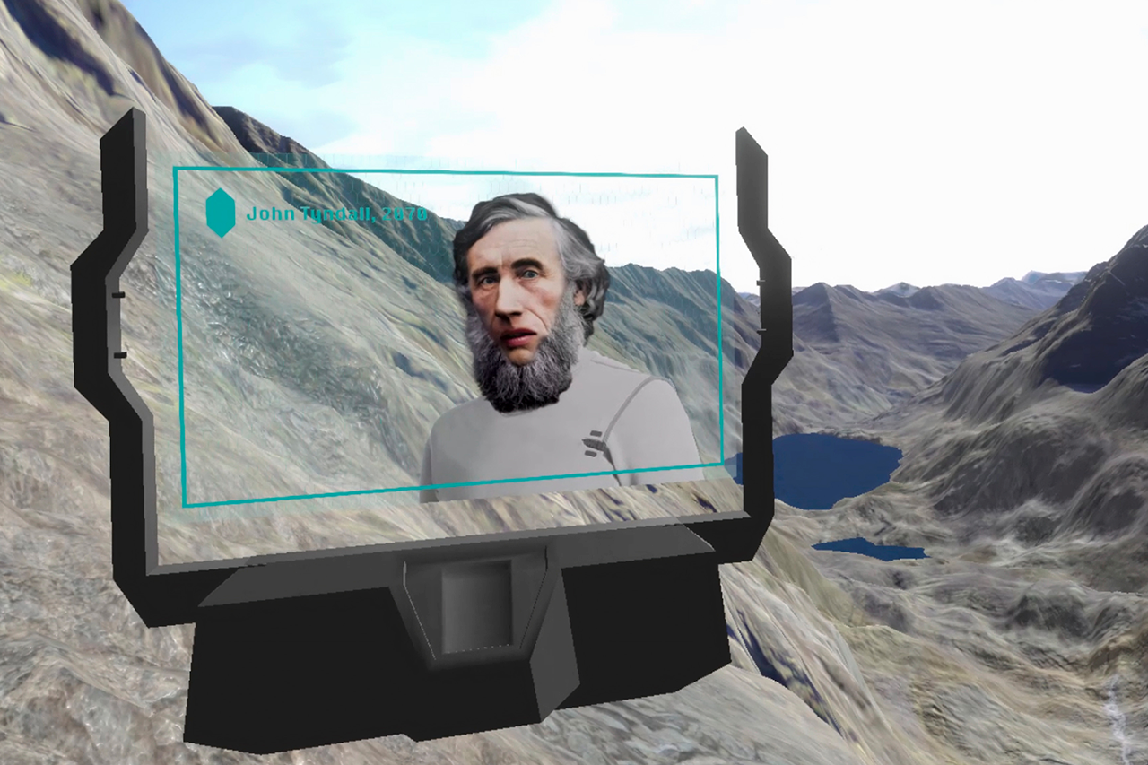 Ausgerüstet mit einer 3D-Brille begeben sich die Expeditionsteilnehmenden auf die «Expedition 2 Grad»