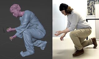 Komplexe Bewegungsabläufe wurden am Modell mittels Motion Capture erfasst und anschliessend auf die entsprechenden 3D Modelle angewendet.