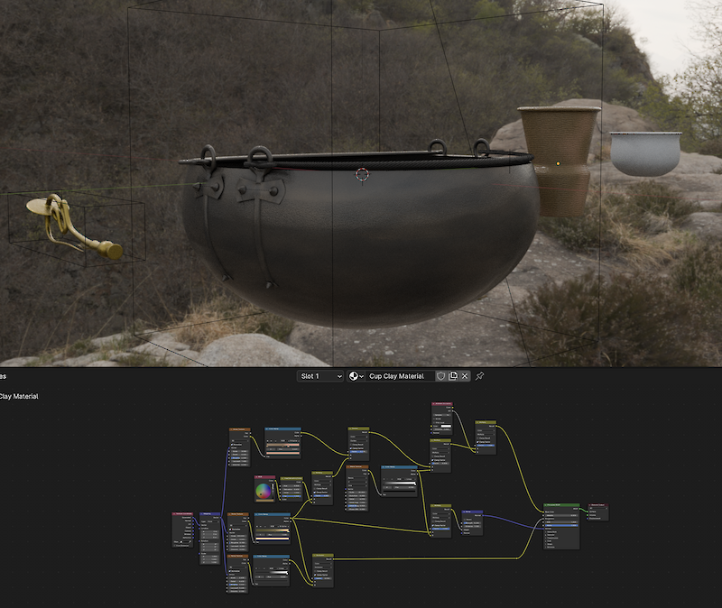 Ein gut erhaltener, eiserner Kessel sorgte beim Grabfund (2019) für Aufsehen. Im Rahmen der Visualisierung galt es diesen Kessel, ebenso wie die anderen Grabbeigaben in 3D zu rekonstruieren.