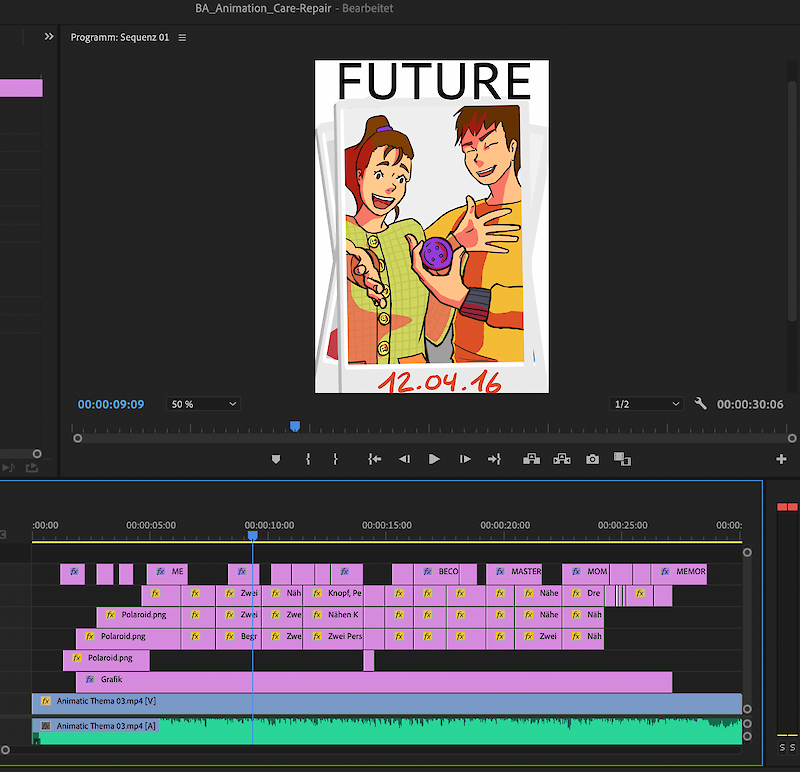 Finale Komposition in Premiere Pro.