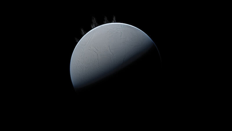 Process of making Enceladus moon in 3D.