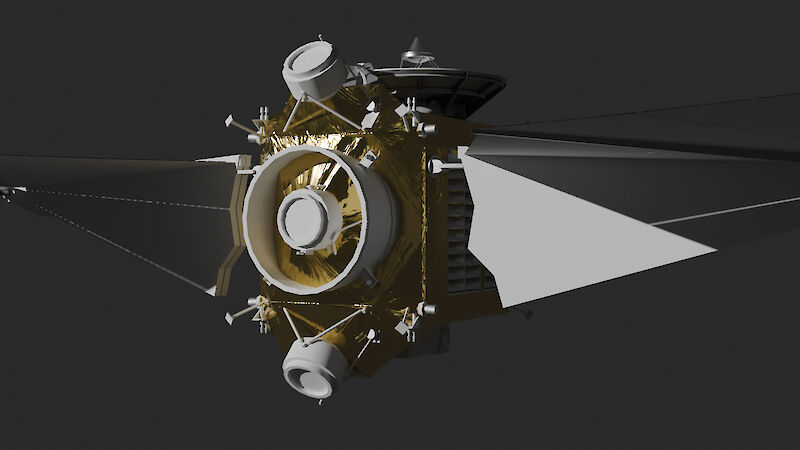 Process of spacecraft texturing.