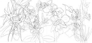 Skizzenhafter Entwurf durch Überlagerung der Zeichnungen.