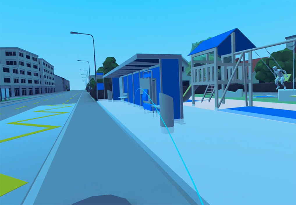 Hier wird eine Buslinie installiert.