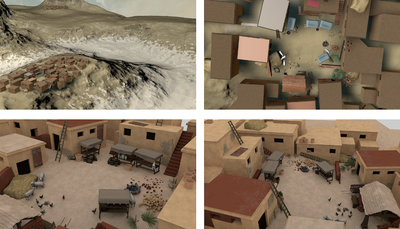 Elena Kaeser und Leonie Baumberger, Luwian Village, Stil-Skizzen, 2022