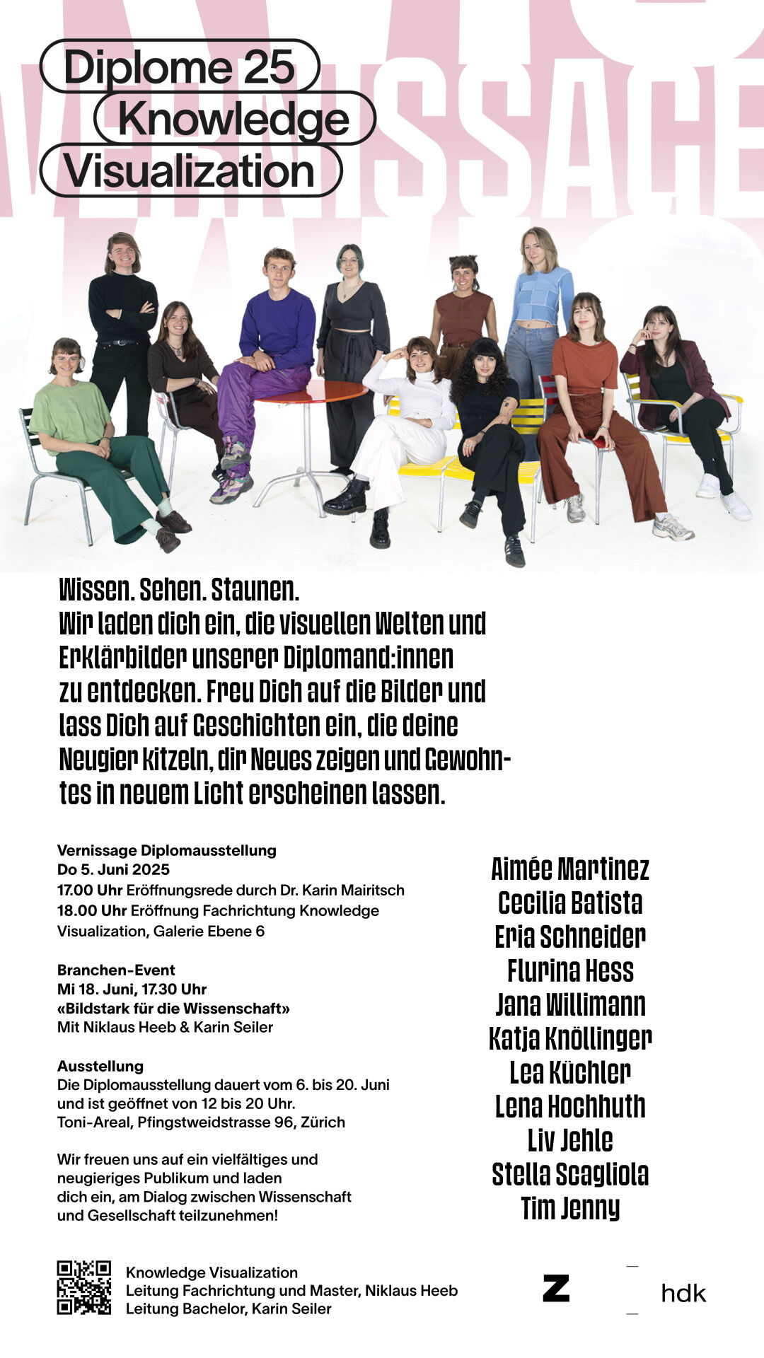 Diplomausstellung Design 2025 und Einladung zur Vernissage Donnerstag, 5. Juni 2025