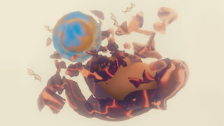 Der Moment der Zerstörung, eine CAR-T-Zelle greift gezielt eine Krebszelle an.