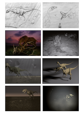Von der Skizze über die Fotofalleninspiration bis zur Endkomposition im Cinema 4D.