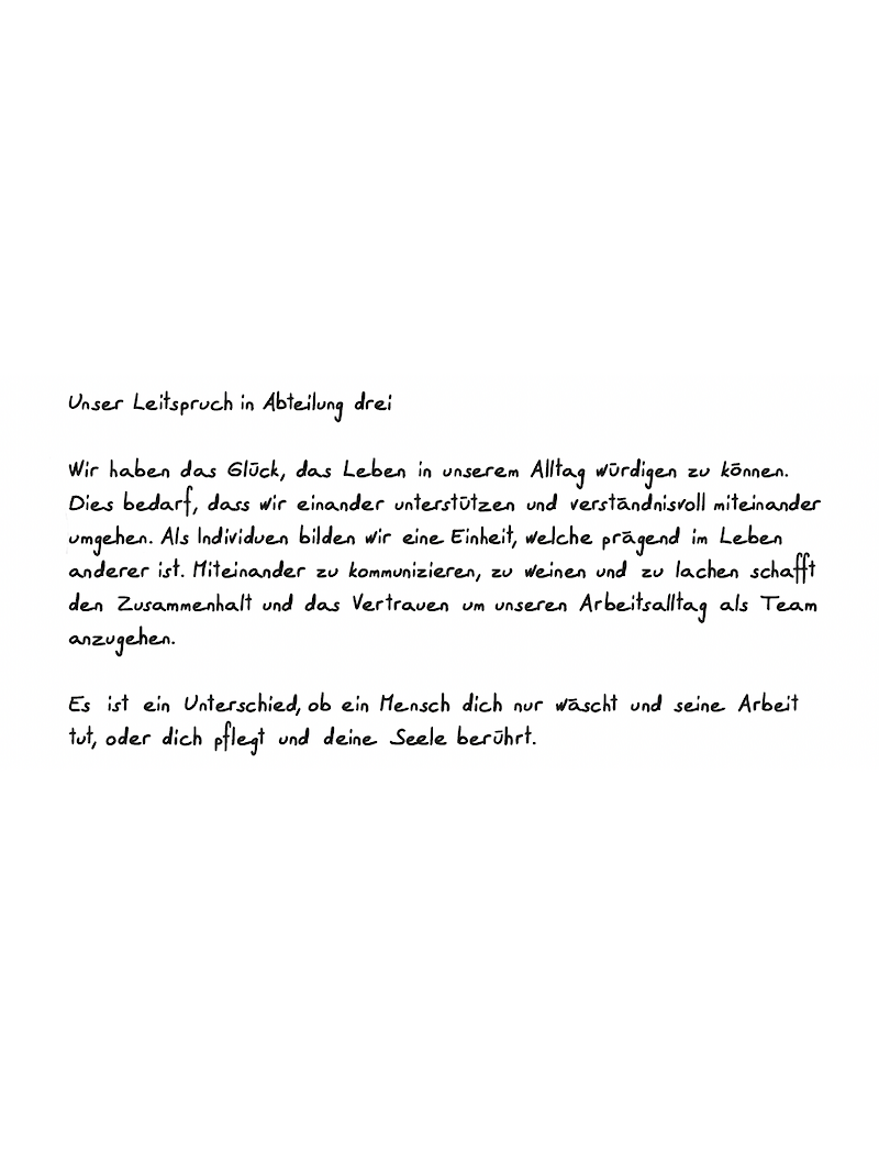 Leitfaden in der Abteilung.